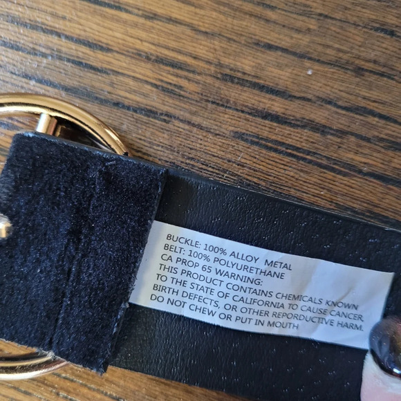 Black Velvet Belt with Gold Hardware Women's 41 Inch Belt - Picture 7 of 7